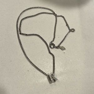 Sterling silver “K” necklace
